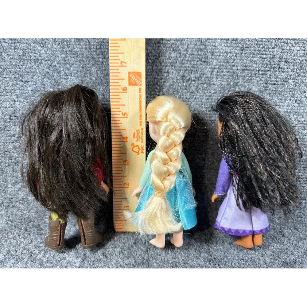 Disney Raya Sisu Dragon Light Sound, Elsa, Asha Wish Doll Figure Lot 4pc